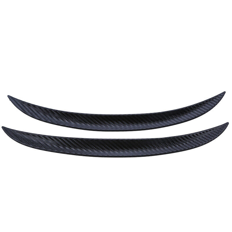 Pair Carbon Fiber Car Wheel Eyebrow Arch Trim Cover Strip Protector Universal