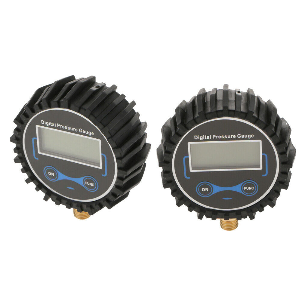 2Pcs Car Motorcycle Digital Tyre Pressure Gauge Air Inflator Tools 200 PSI