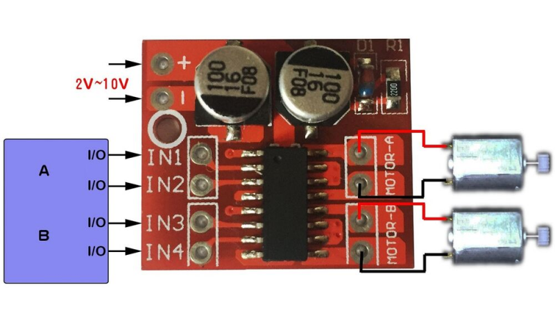 1.5A Mini Dual Channel Dc Motor Driver Module Beyond L298N Pwm Speed Control
