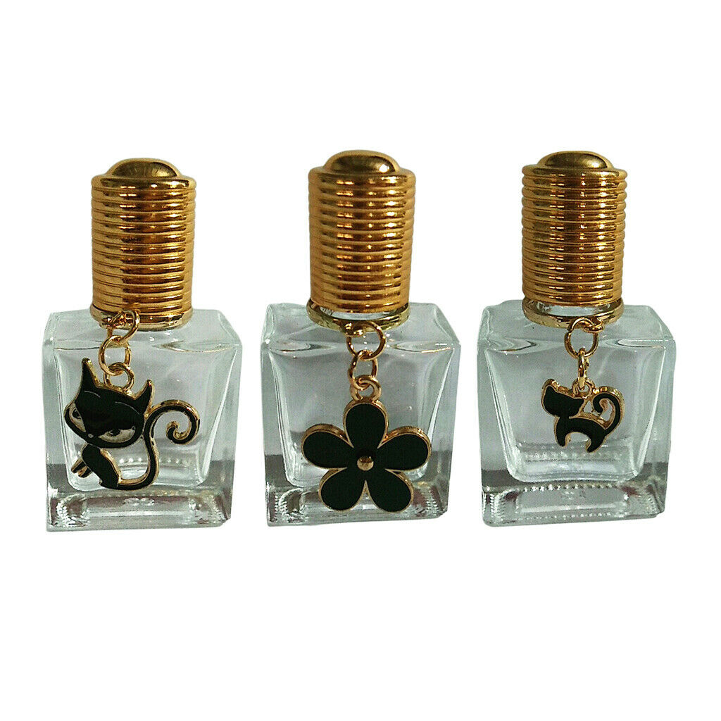 2Pcs 10ml Empty Perfume Essential Oil Bottles w/ Hangtags Cosmetic Vial