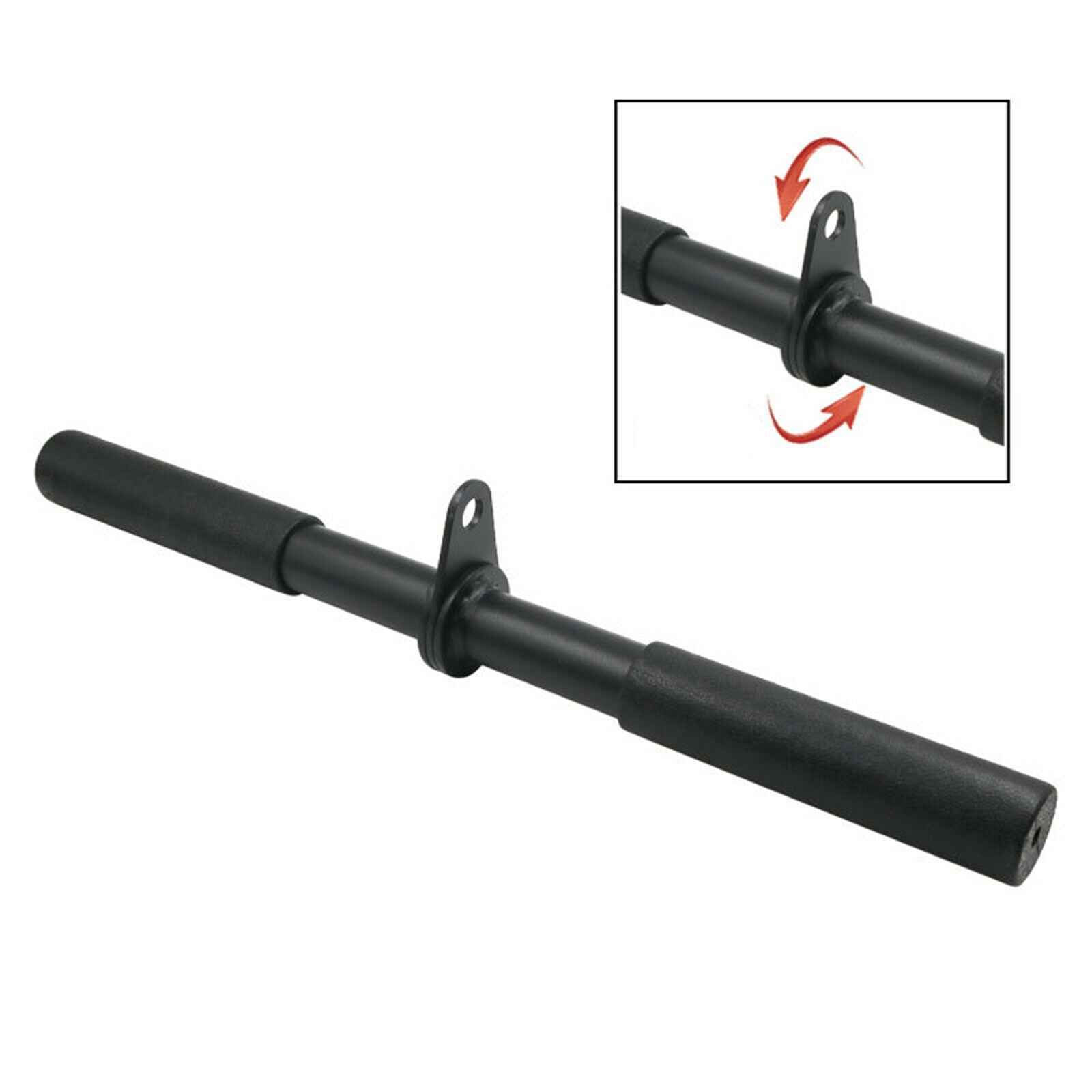 Tricep Press Down Pull Bar DIY Straight Bar Fitness Pull Rod with Rubber Handle,