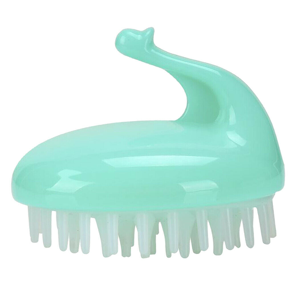 Wet and Dry Hair Head Scalp Massager Shampoo Brush for Girls Women Green