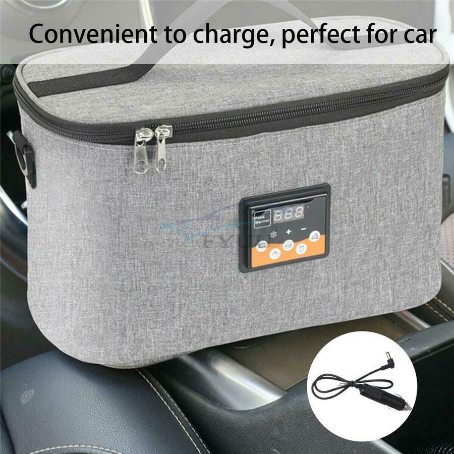 11.81''×5.91''×6.30'' Waterproof 12V Foldable Lunch Box Food Heating Bag For Car