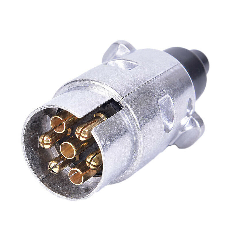 12V 7Pin Aluminum Alloy Connector Socket & EU Plug Trailer Car Caravan TowbaBDA