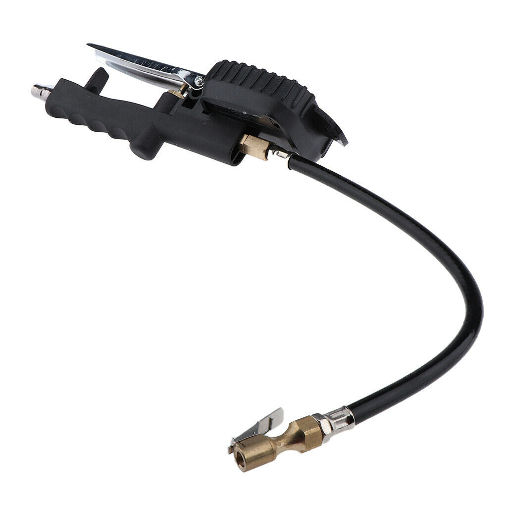 Auto Car Tyre Inflator Tire Pump Pressure Gauge Compressor Air Flexible Hose