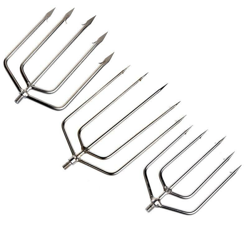 Stainless Steel Prong Harpoon Fish Fork Fishing Ice Breaker AccessoryTackleTool