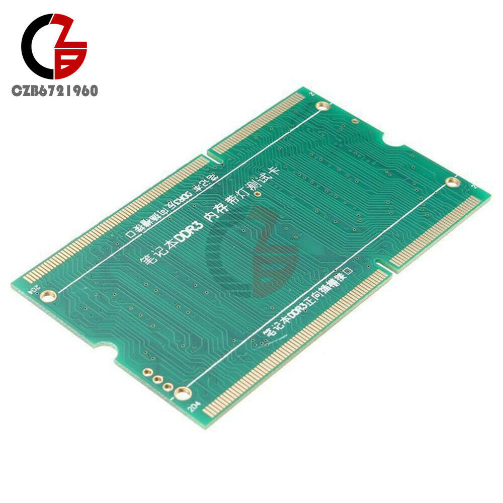 DDR3 RAM Memory Slot Tester Card Laptop Analyzer Board w/ LED For Motherboard