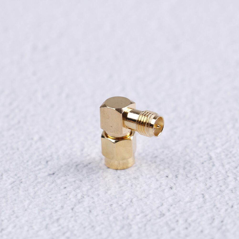 rp sma male jack to rp sma female jack screw thread brass connector 90degr.l8