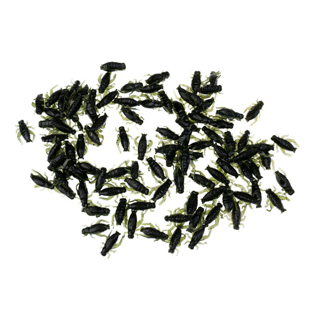 100pcs Soft Fishing Lures Cricket Insects Baits Insect Bait Artificial Lures