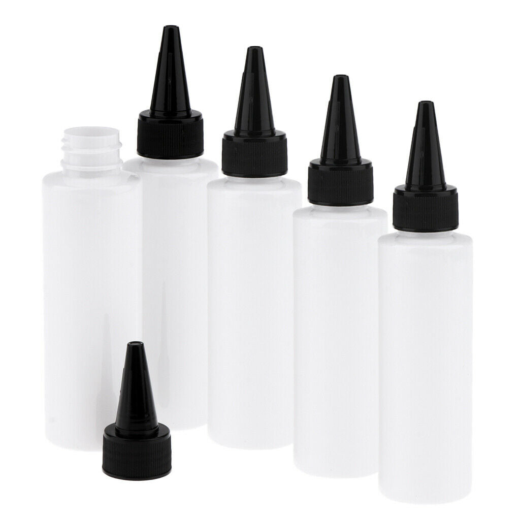 5 x Empty Plastic Essential Oil Bottle Refillable Perfume Vial White