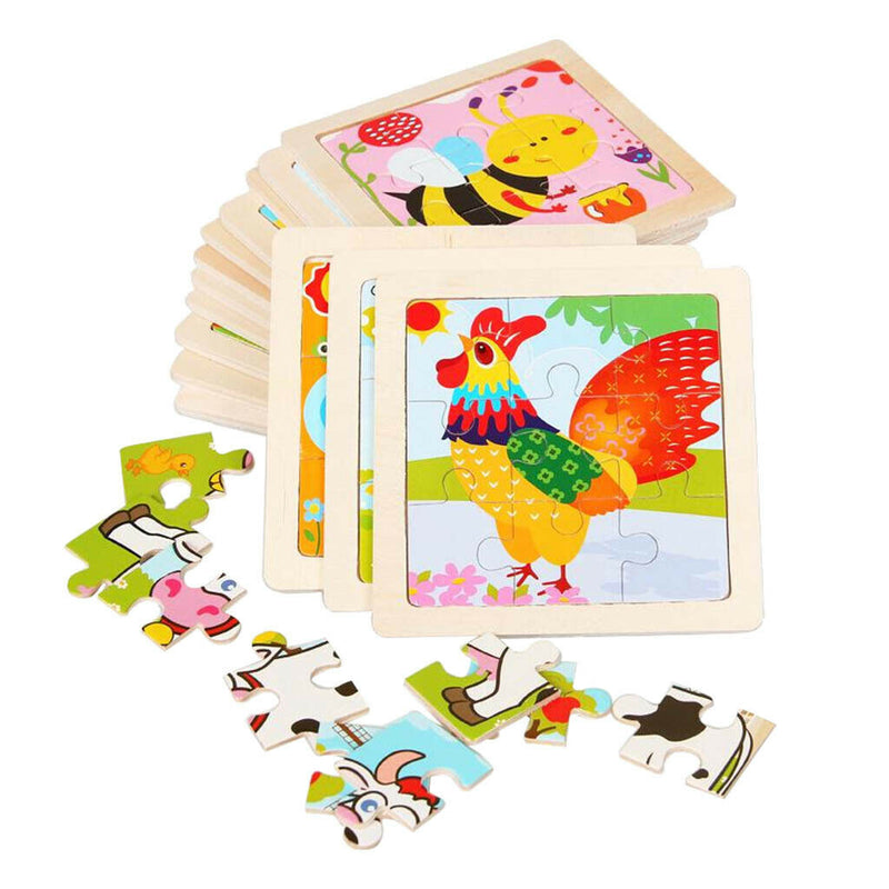 Wooden Kids Puzzle Toys Children Education Learning Puzzles Toys Gift Animal