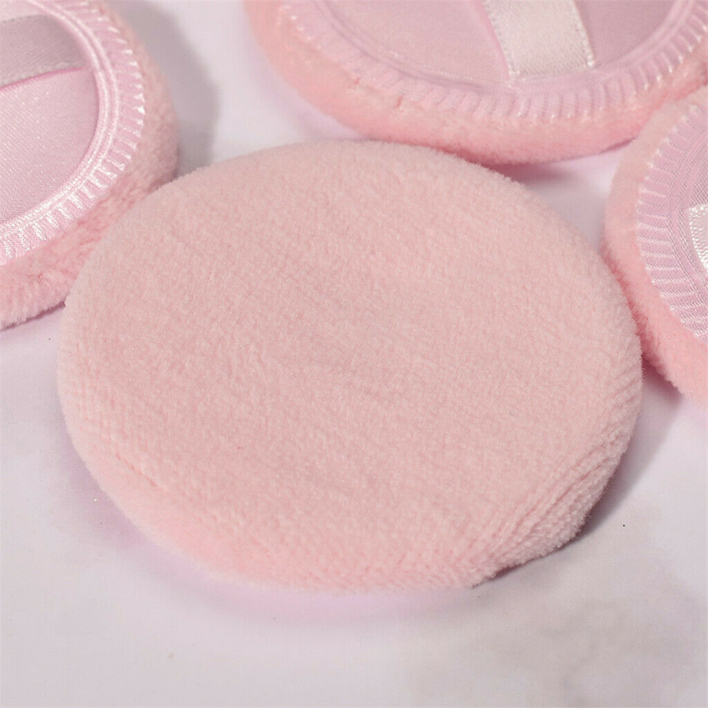 10x Soft Flocking Cosmetic Blusher Face Powder Foundation Puff Blender Pink