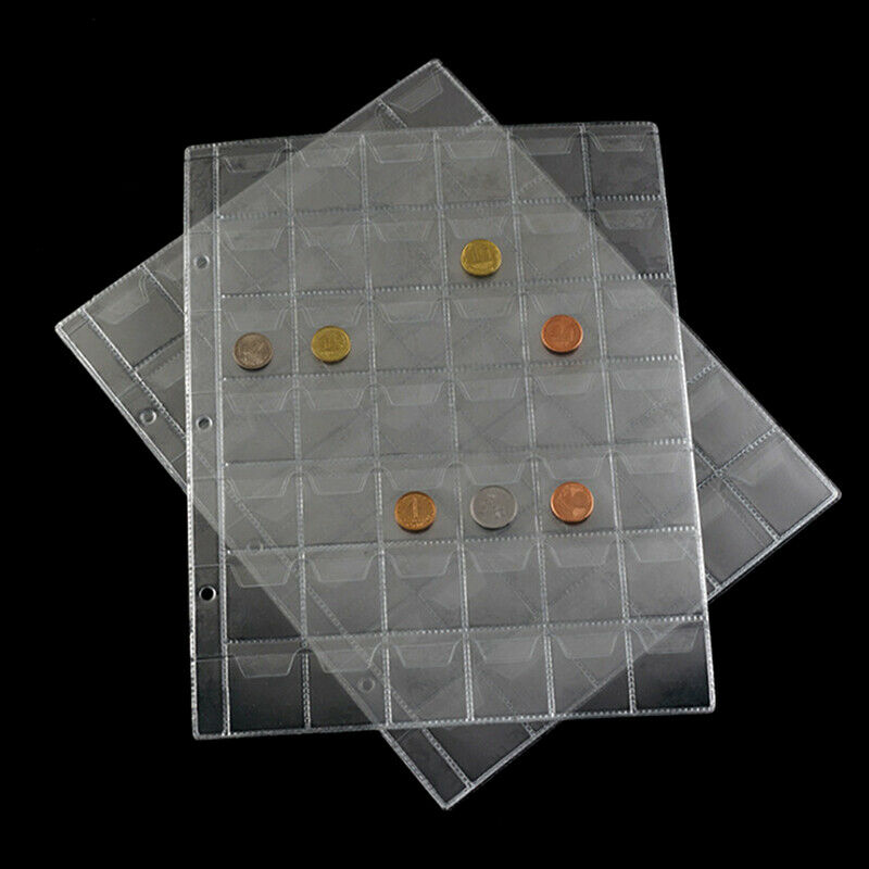 5pcs 30 Pocket Stamps Coin Exhibition Albums Coin Collection Loose-leaf B.l8