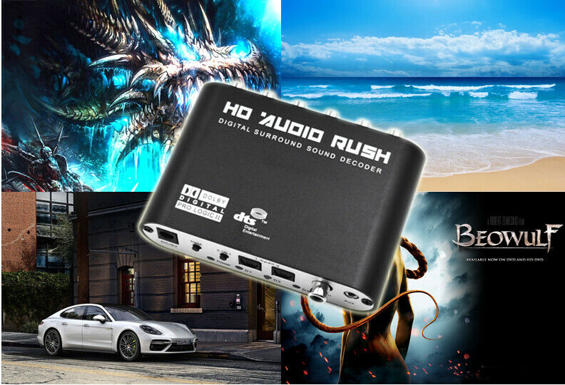 Converter DTS AC3 Source to 5.1 Analog Digital Stereo Audio Decoder US Plug CN