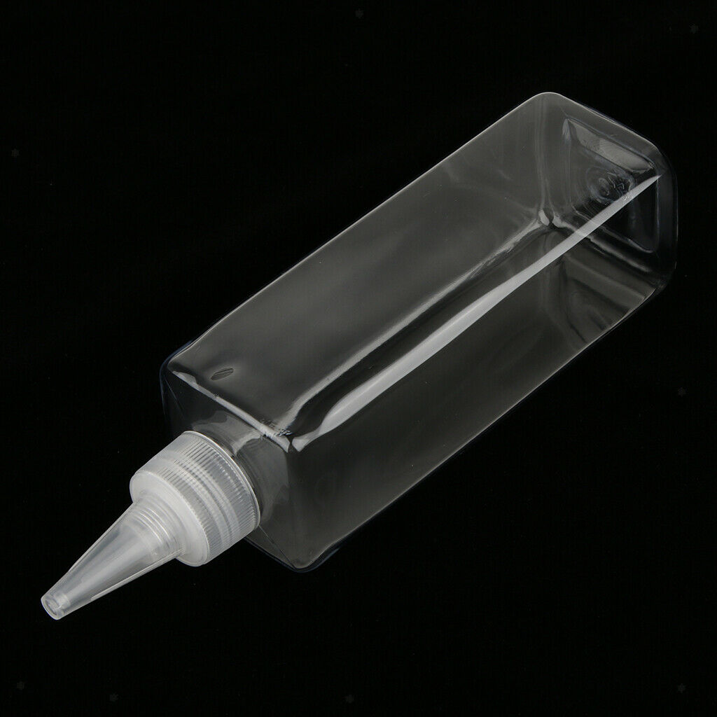 250ml Salon Empty Square Bottle Pigment Ink Liquid Storage Container Clear