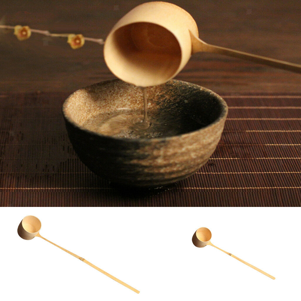 2x Bamboo Ladle Water Dipper Bailer Long Handle Spoon Japanese Tea Ceremony