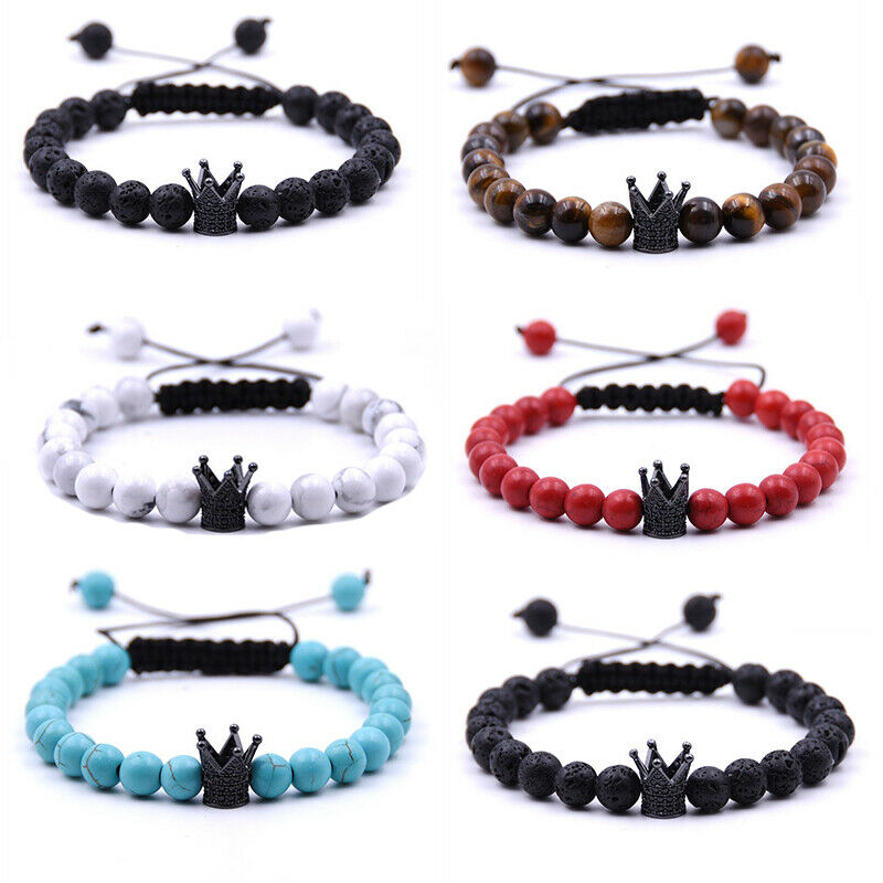 Wholesale Lots 15 Pcs Mixed Bracelets Natural Stone Stretch Women Men Bracelets