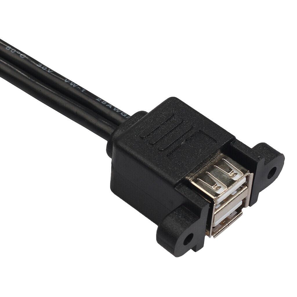 30cm Cm Double USB2.0 Male-Female Extension Cable With Fixed Orifice