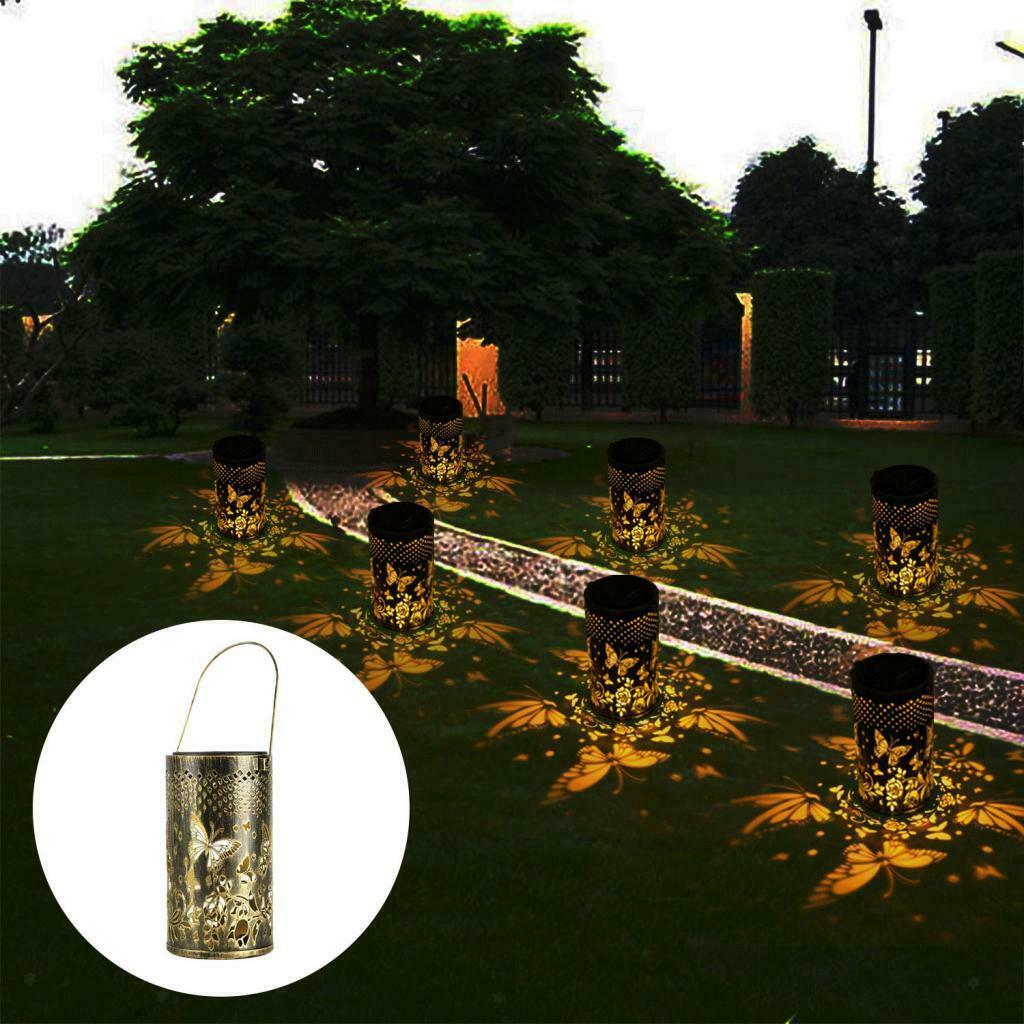 Beautiful Solar Butterfly Light LED Projection Lamp Yard Decor for Terraces