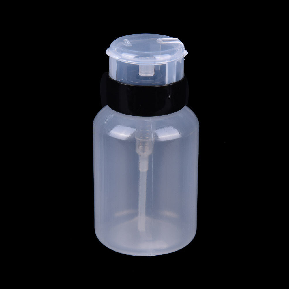 Clear Nail Art Pump Dispenser Acetone Polish Remover Alcohol Liquid Botth3A NC
