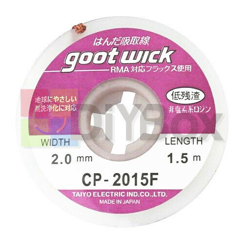 5Feet /1.5M 2mm Desoldering Braid Solder Remover Wick Cable Repair Tool  CP-2015