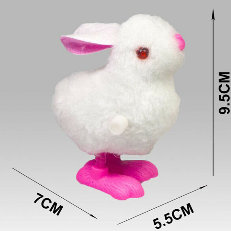 Plush Stuffed Bunny Toys Cartoon Jumping Rabbit Children's Baby Wind Up ToysBDA