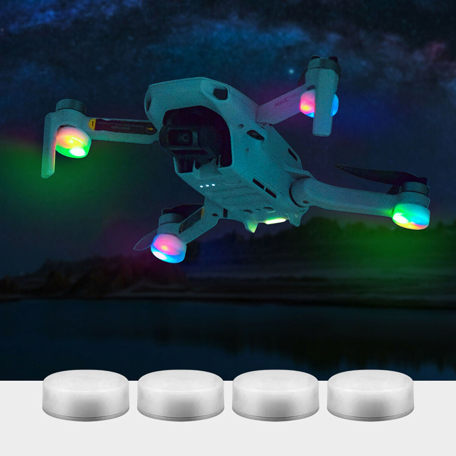 4PCS Night Flight LED Light Lamp Accessories For DJI Mavic Mini Air 2 Pro Drone