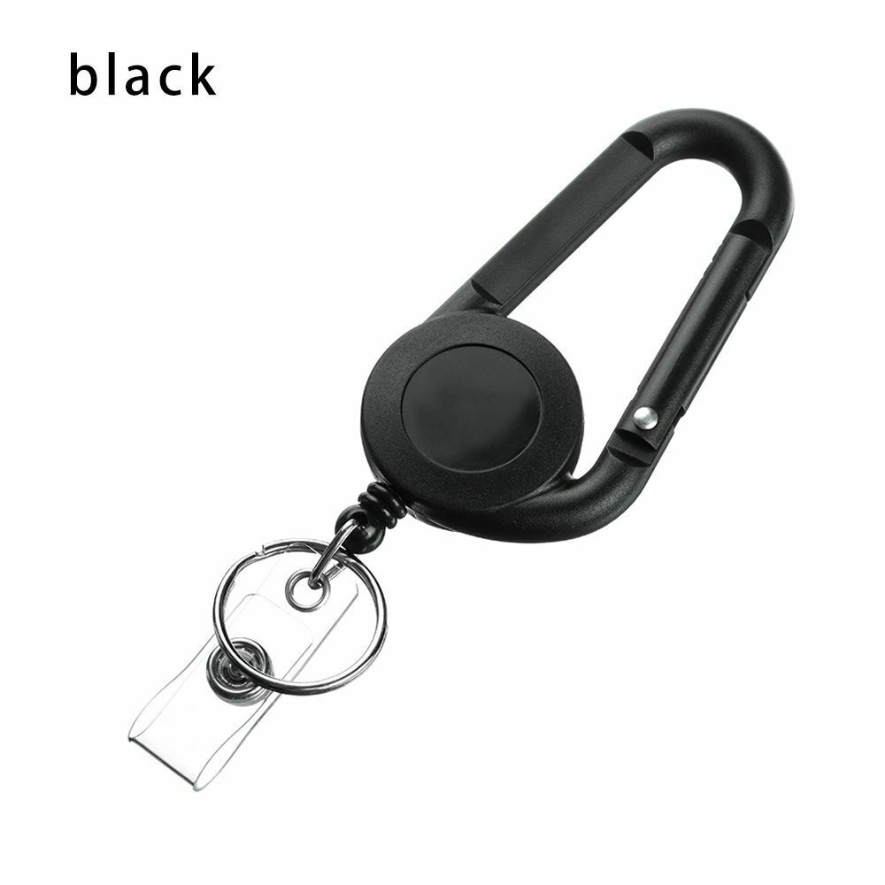 Mulitifunctional Key Ring ID Card Holder Keychain Badge Reel Clip Lanyard Clip
