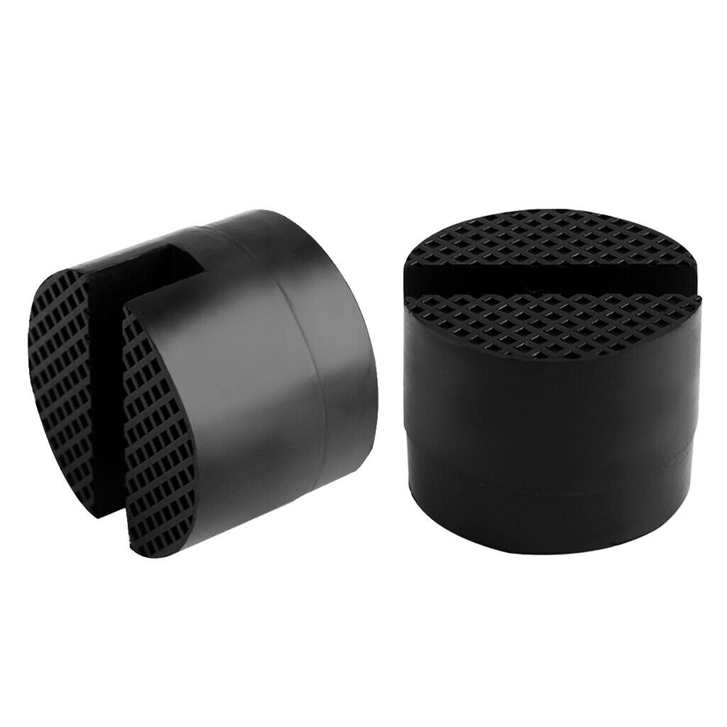 2Car Rubber Disc Jack Pad Frame Protector Rail Floor Adapter Black - 50x50mm
