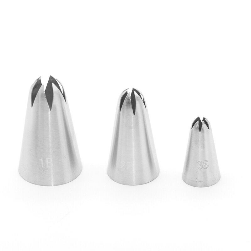 3PCS/Set Large Icing Piping Pastry Nozzle Tips Baking Tools Cake Dec.l8