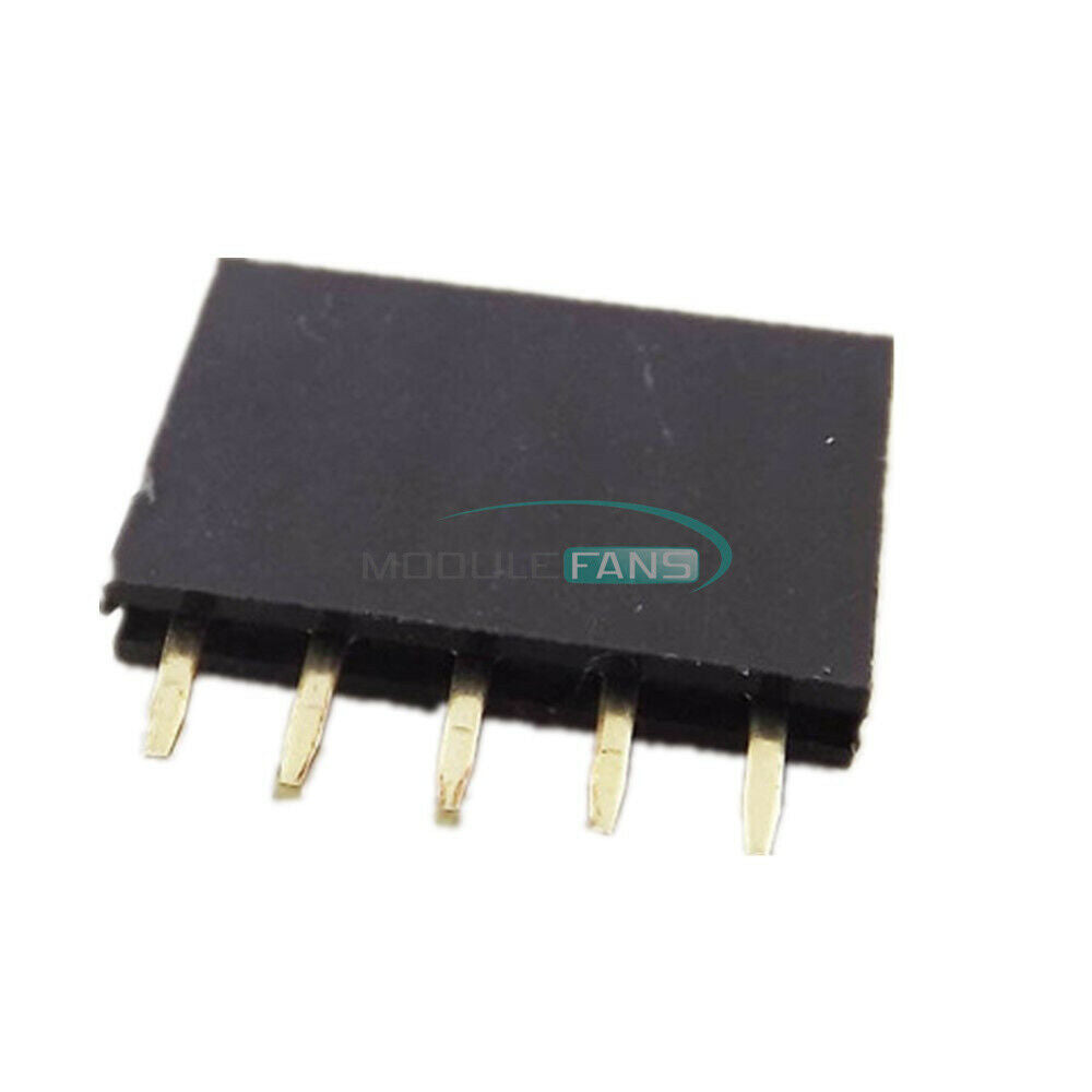 50PCS 2.54mm Header 1x5 Single Row 5 Pins Pitch PCB Socket Female New