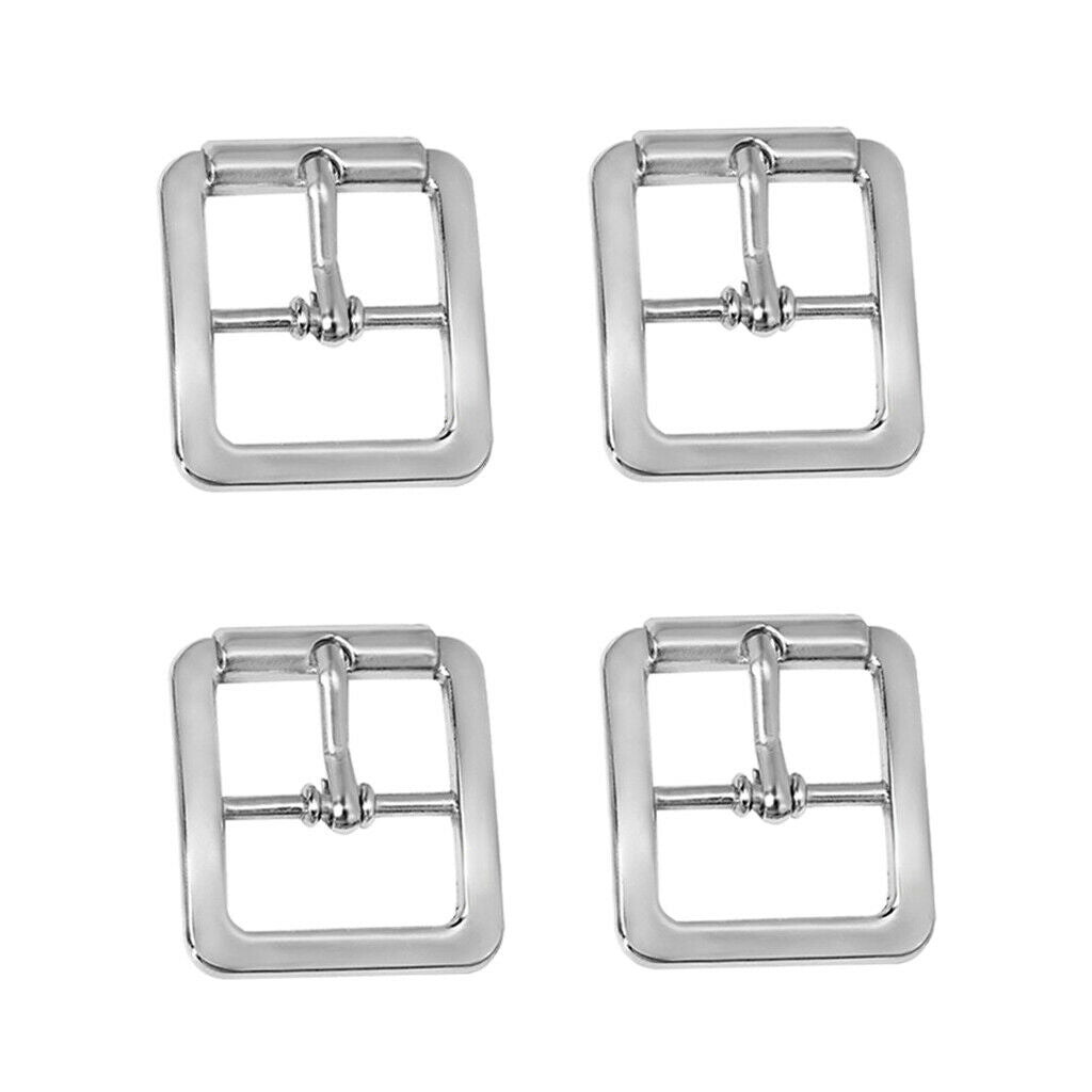 Pack of 4pcs Single Prong Belt Buckle Art Crafts for Bag Purse Wristband DIY