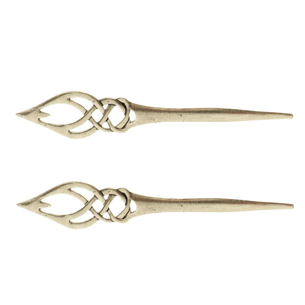 2 Pack Bronze Hairpin Celtic Knot Hair Pin Wedding Birthday Gift Dating