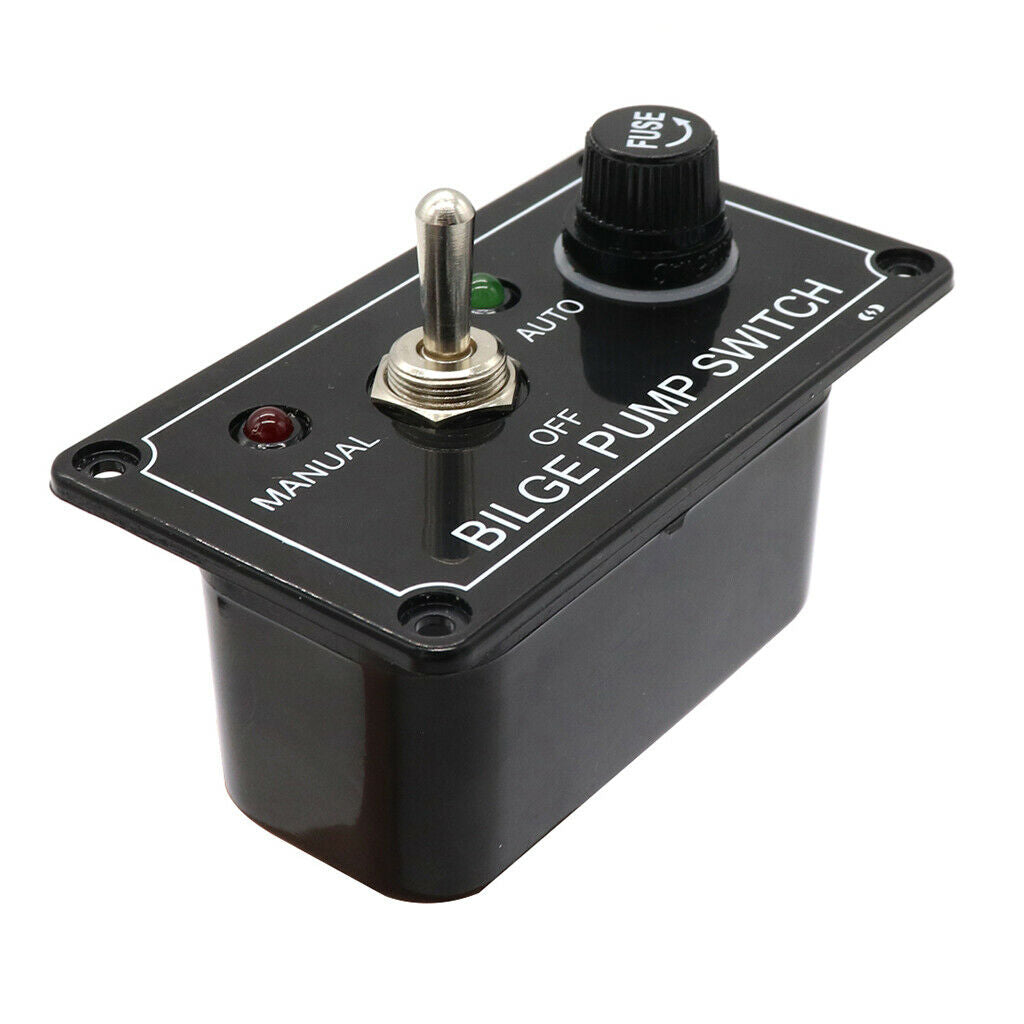 Marine Boat 3 Way Indicator Bilge Pump Switch W/ LED Panel Toggle Switch Panel