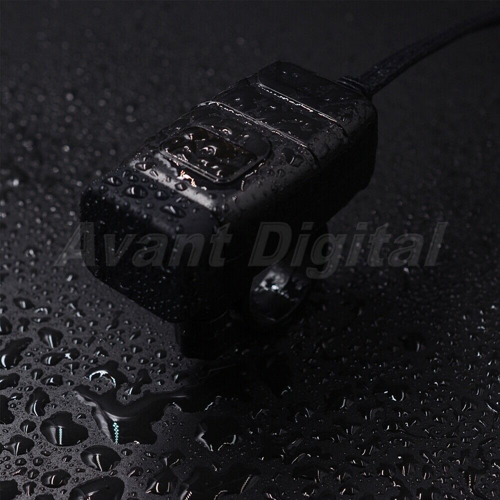 12V Motorcycle SAE to QC3.0 Dual USB Quick Charger With LED Voltmeter & Switch