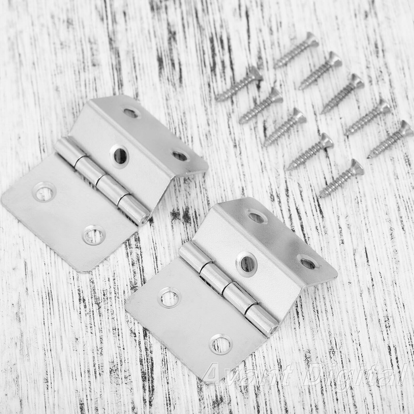 New 2x Folded Jewelry Box Cabinet Hinges Wardrobe Door Hinge Furniture Hardware