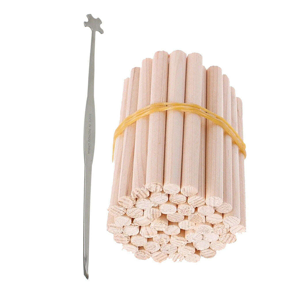 Finest 50Pcs 4/4 Size Violin Sound Post with Soundpost Mounting Kit Luthier Tool