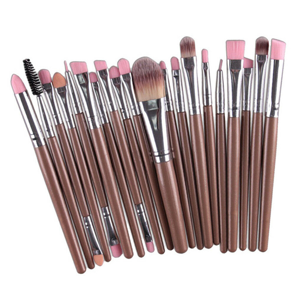 20pcs/Set Professhional Makeup Brushes Foundation Powder Brush Golden Sliver