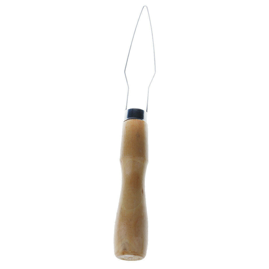 Wooden Handle Wire Loop Needle Threader Stitch Insertion Tool Sewing Supply