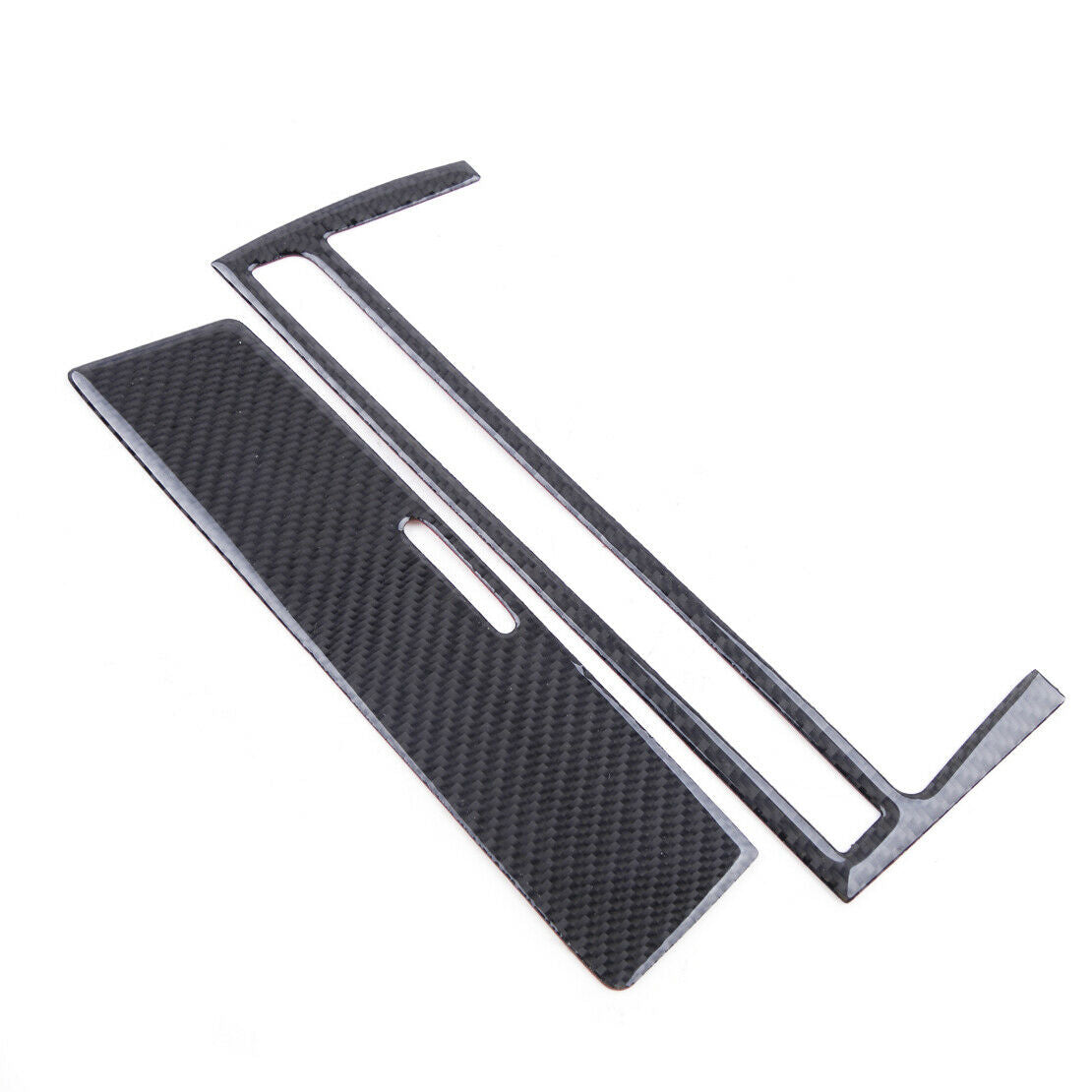 2pcs/kit Carbon Fiber Console Ashtray Storage Trim Cover fit for BMW 3 E46 98-06
