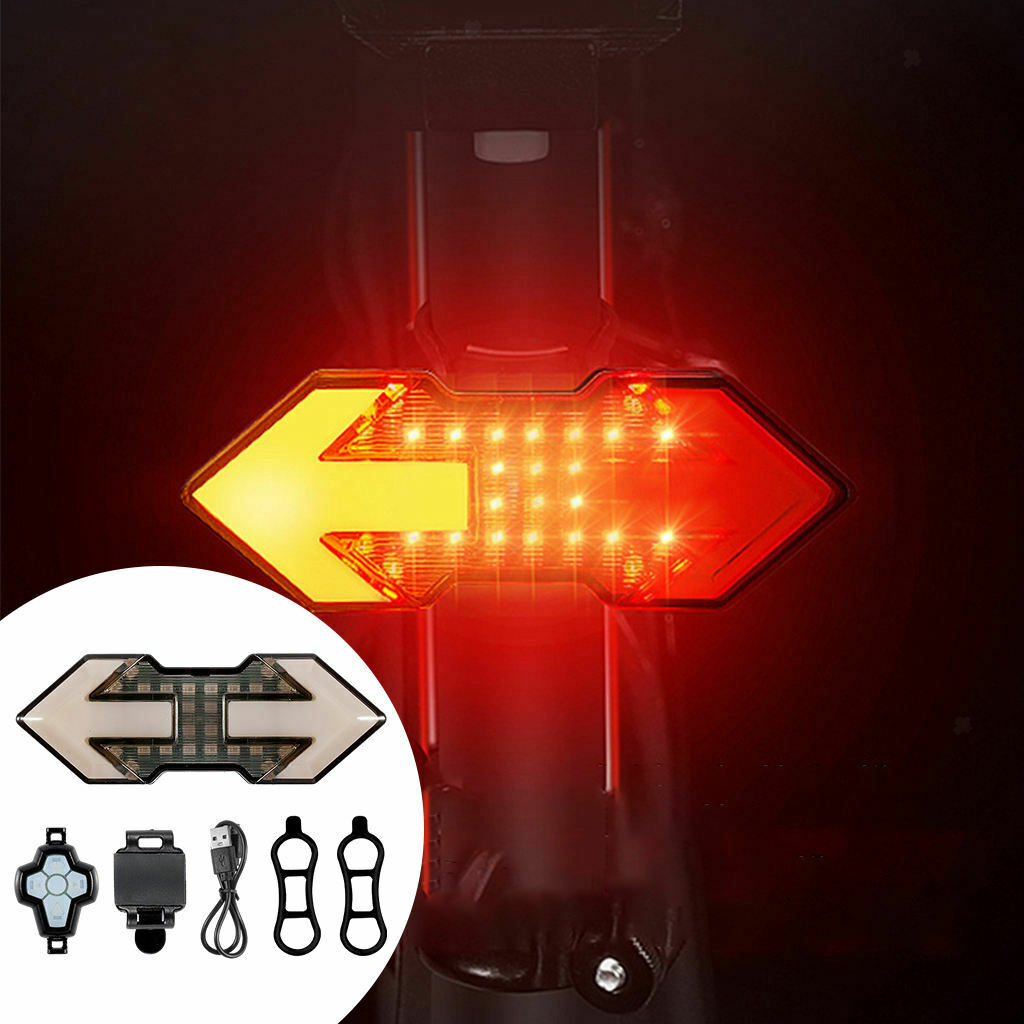 Bicycle Tail Light USB Smart Wireless Control Turn Signal Warning Lamp