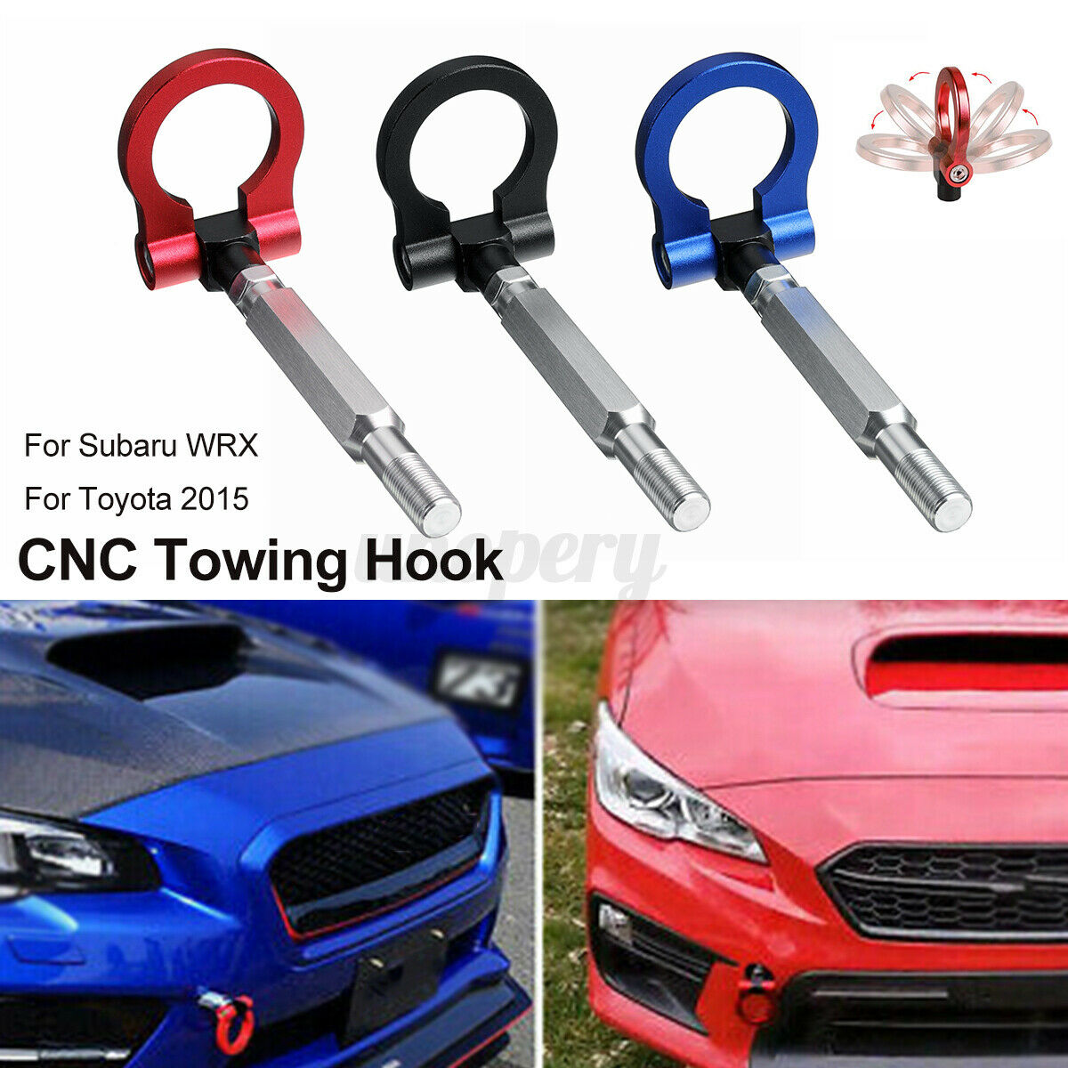 3 Color Track Racing Style CNC Aluminum Tow Hook For Subaru WRX For Toyot â—