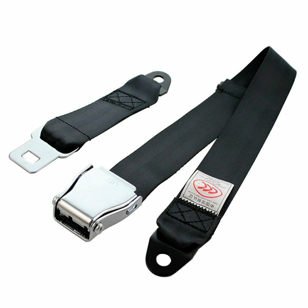 1X Black 2 Point Safety Adjustable Retractable Auto/Car Seat Belt Cars Universal