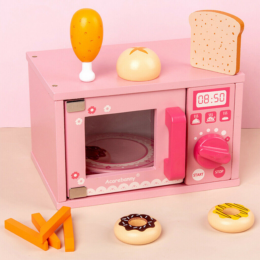 Microwave Toys Simulation Pretend Play Kids Oven Early Preschool Play House