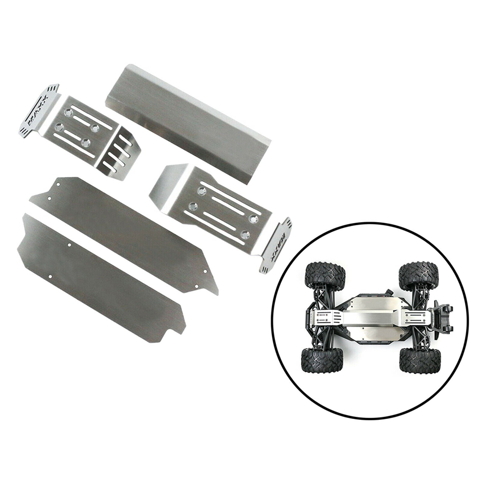 RC Car Chassis Armor Bottom Protector Skid Plate for MAXX 1:10 Scale RC Car