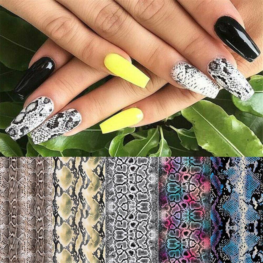 Colorful Serpentine Decals Decoration Nail Foils DIY Nail Art Transfer Stickers