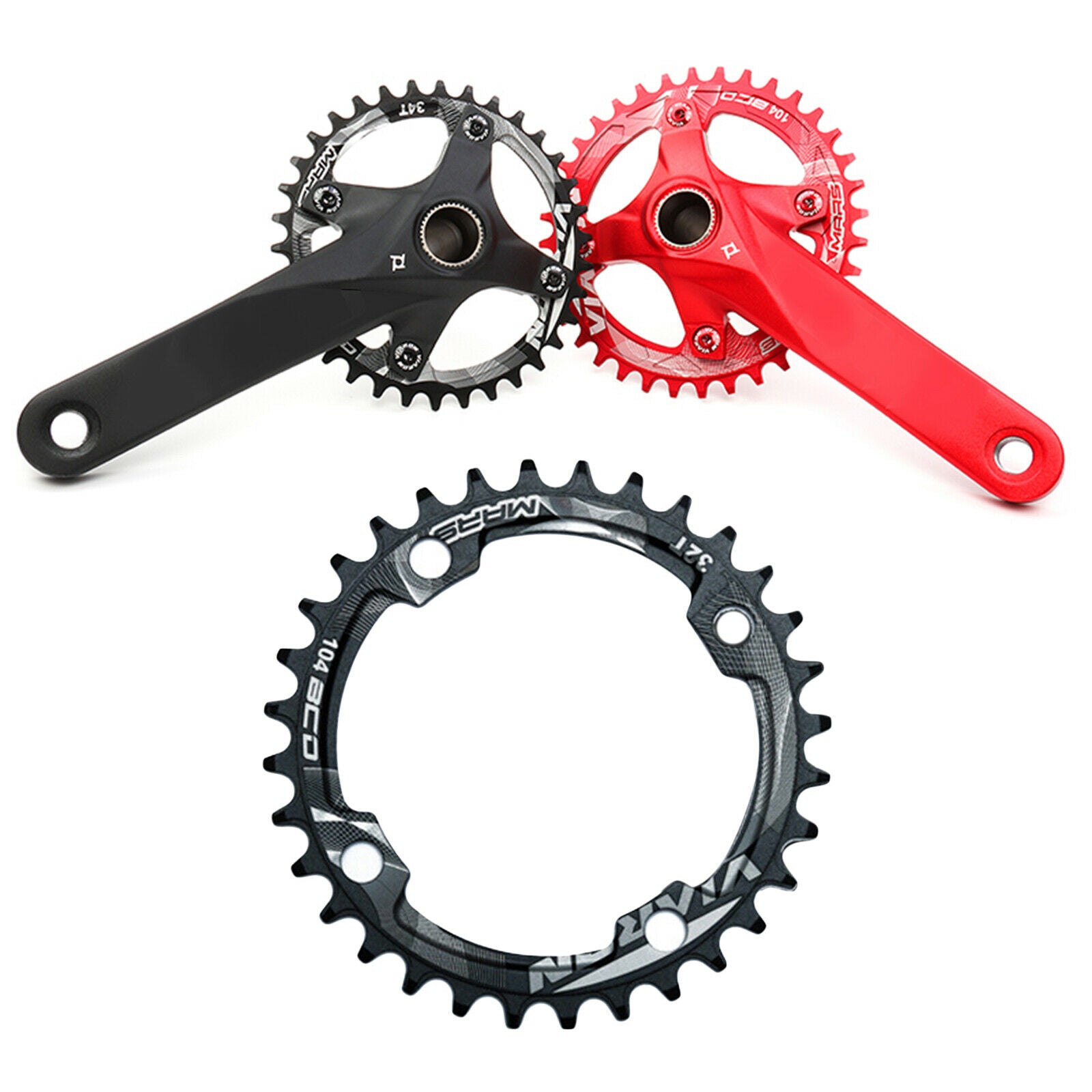 Bike Chainring Folding Bicycle Sprocket Refit Chainwheel Parts Black 32T