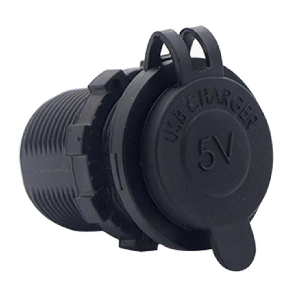 Motorcycle Car Refitted 5V 4.8A Dual USB Aperture Car Charger Red Light