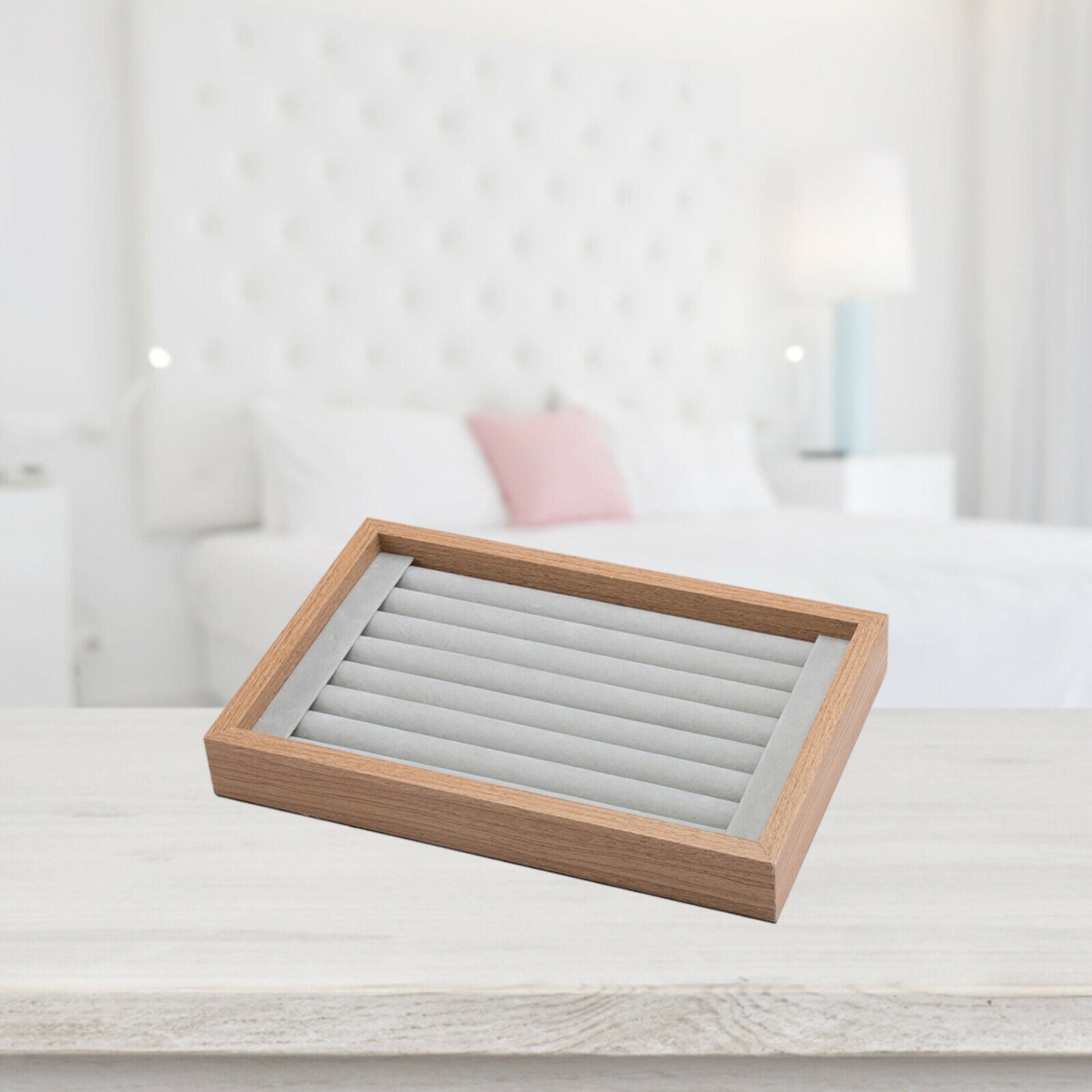 Wood Jewelry Trays Organizer Storage Showcase for Collectibles Bracelet
