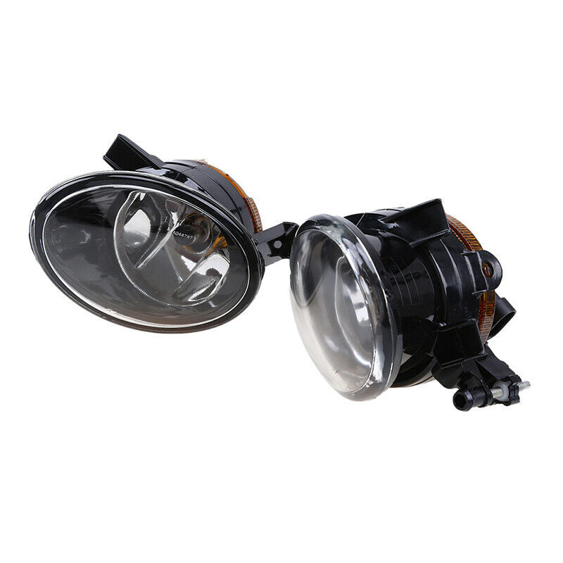 1Pair Fit VW Touareg 2010-2015 Front Bumper Fog Light Assembly Amber Lamp Bulb